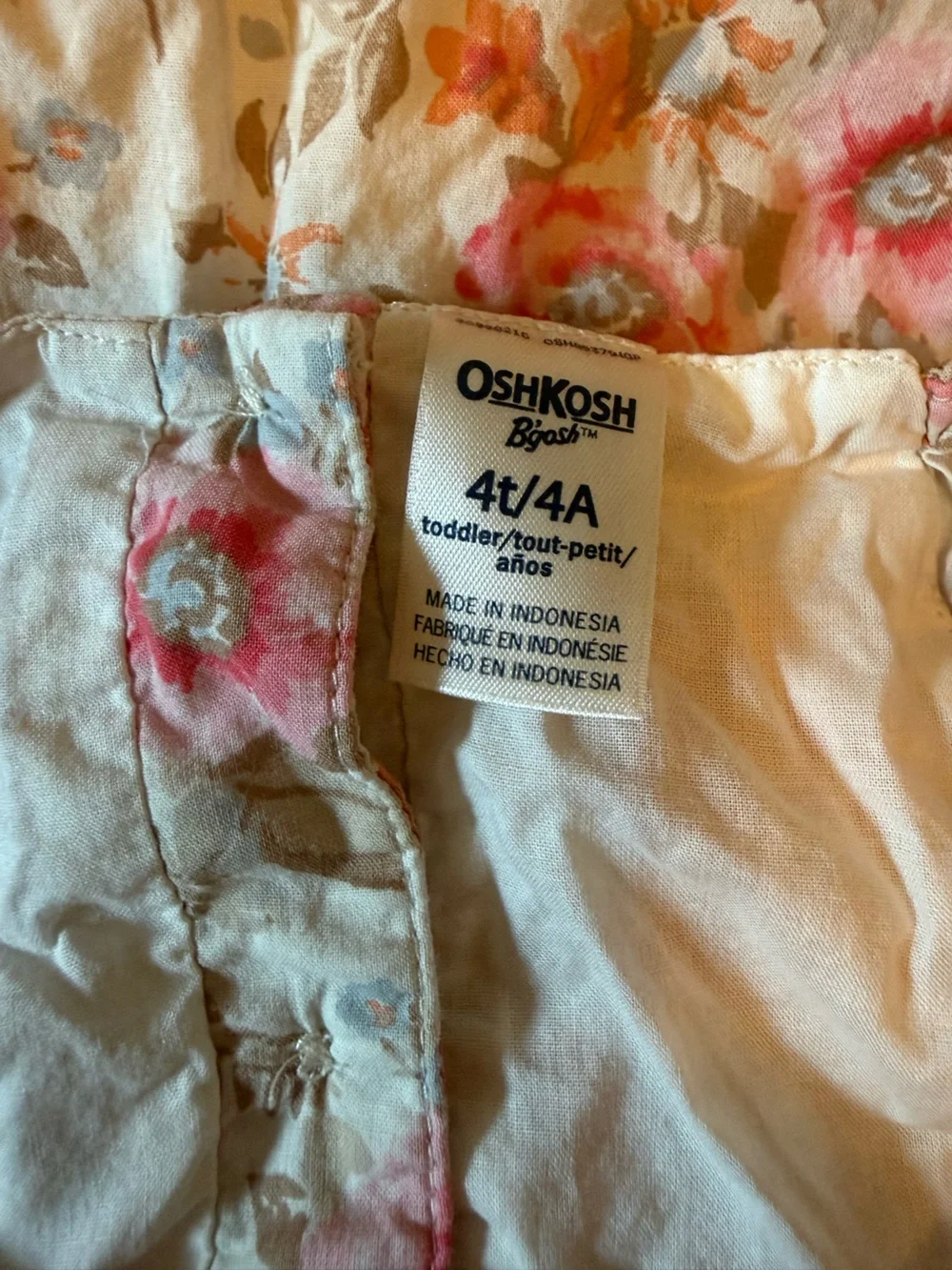 OshKosh B’gosh Cotton Toddler Girls’ Floral Print Dress 4T